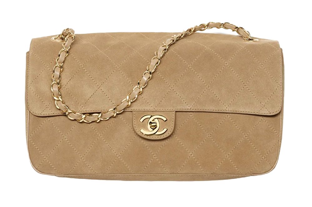 Chanel Maxi Flapbag dark beige suede structured 2026