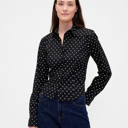 Gap Organic Cotton Fitted Crop Shirt