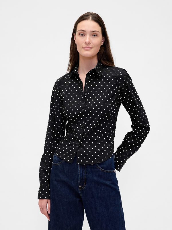 Gap Organic Cotton Fitted Crop Shirt