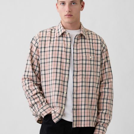 Gap Twill Straight-Hem Shirt