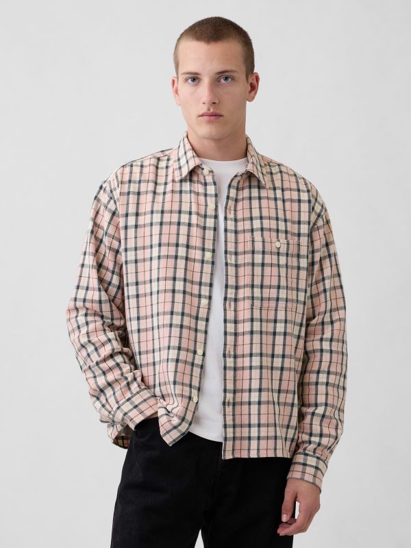 Gap Twill Straight-Hem Shirt