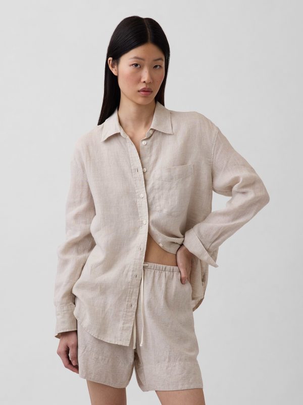 Gap 100% Linen Oversized Shirt
