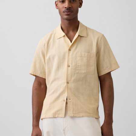 Gap Dobby Relaxed Straight-Hem Shirt