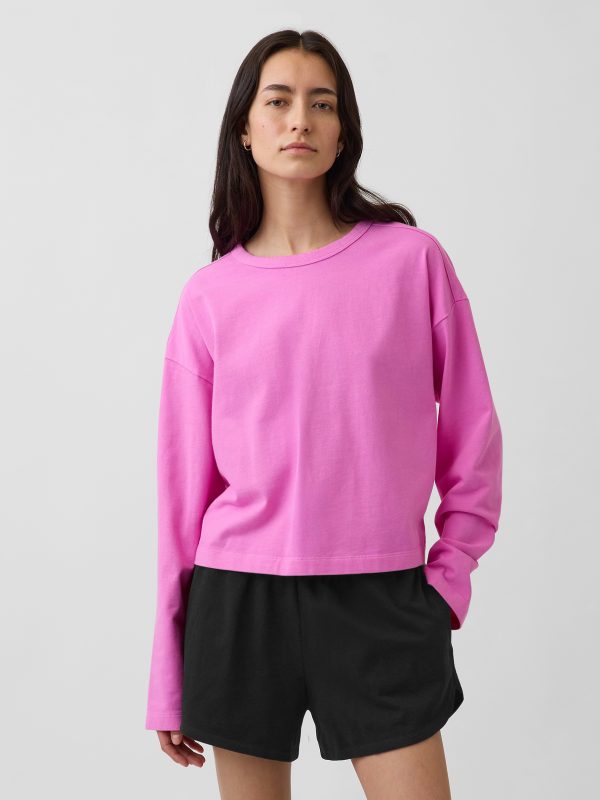 Gap Knit Oversized Crop T-Shirt