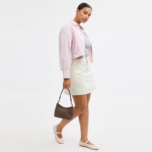 Coach Laurel Small Shoulder Bag Gunmetal/Dark Stone - Preorder