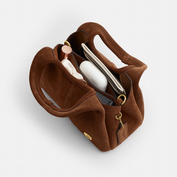 Coach Lana Shoulder Bag 19 Brass/Warm Brown capacity view