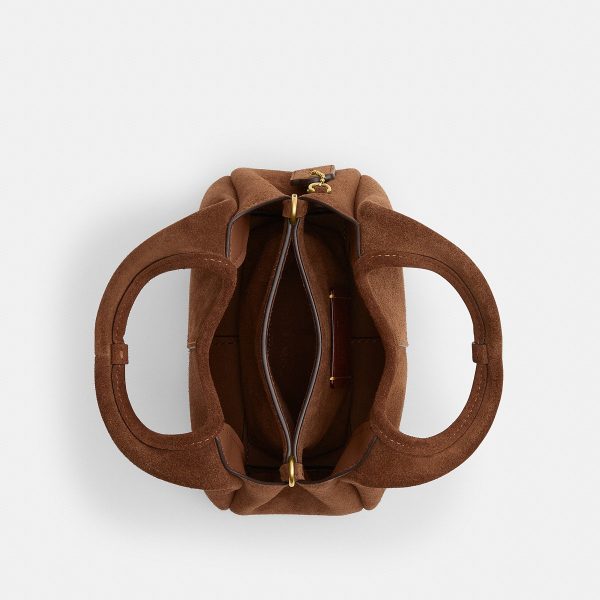Coach Lana Shoulder Bag 19 Brass/Warm Brown interior view