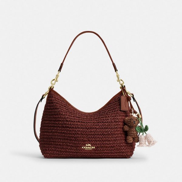 Coach Laurel Shoulder Bag With Charms Brass/Russet