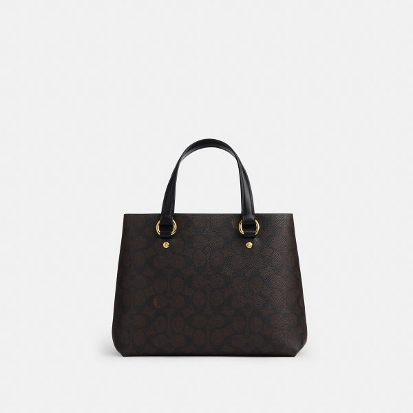 Coach CET31 Station Carryall in Brass/Walnut/Black back view