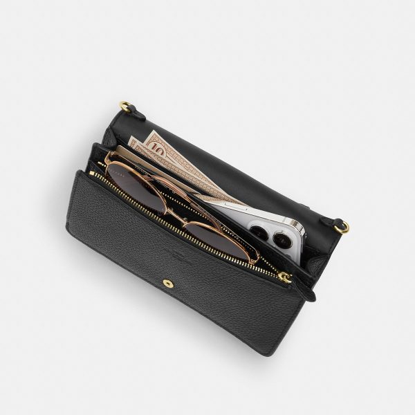 Coach Anna Foldover Clutch Crossbody Bag Brass/Merlot PROP_A6