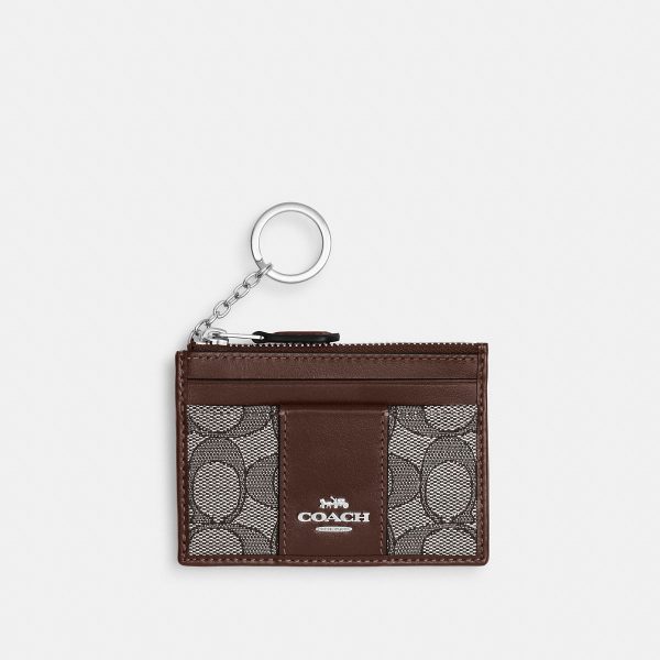 Coach Mini Skinny Id Case In Signature Jacquard - Preorder