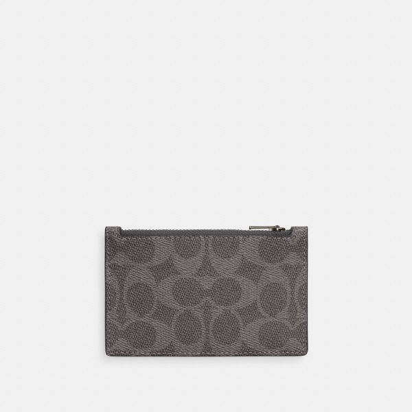 Coach Zip Card Case In Signature Canvas - Preorder