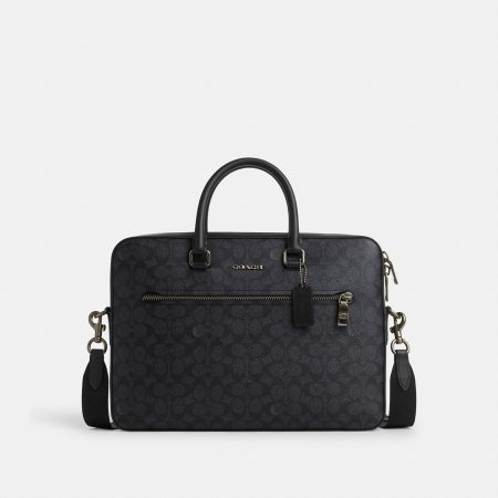 Coach Ethan Slim Brief In Signature Canvas - Preorder