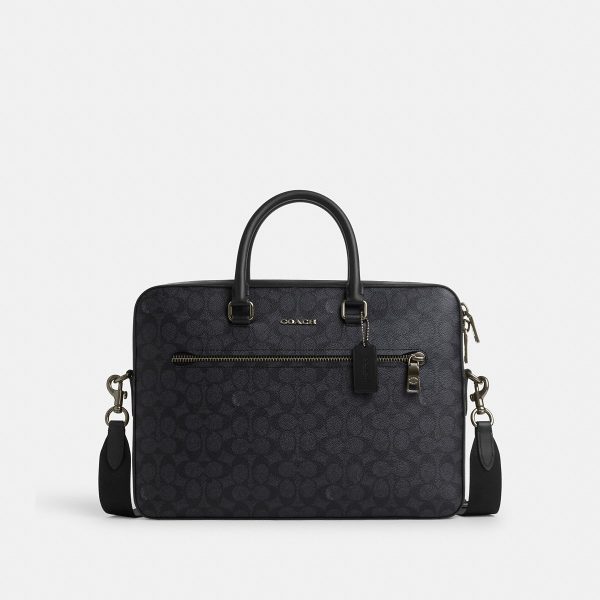 Coach Ethan Slim Brief In Signature Canvas - Preorder