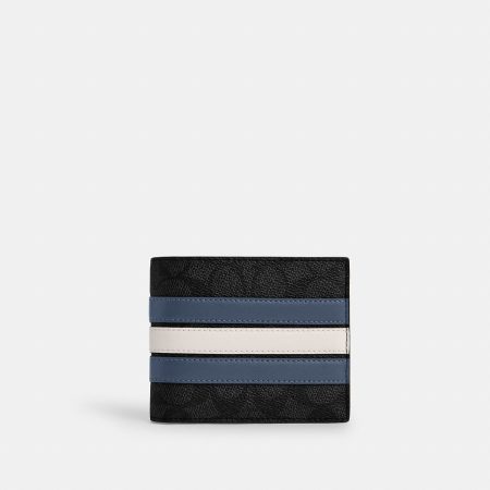 Coach 3-In-1 Wallet In Signature Canvas With Varsity Stripe - Preorder