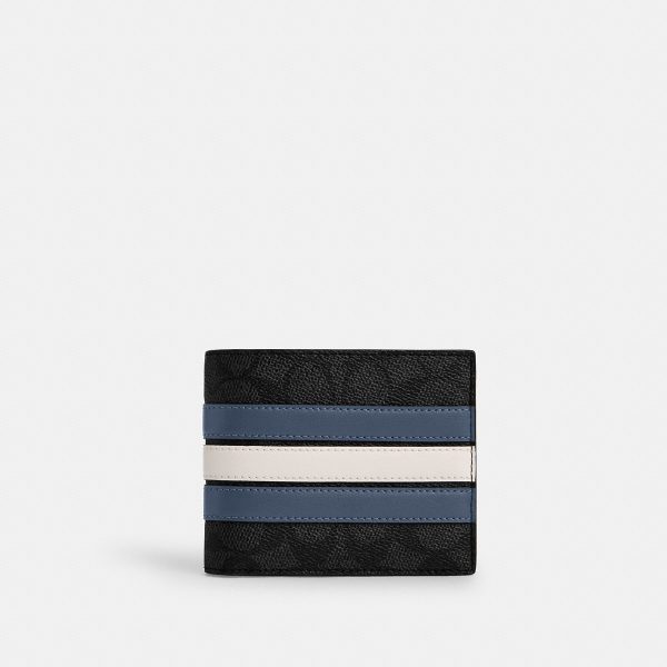 Coach 3-In-1 Wallet In Signature Canvas With Varsity Stripe - Preorder