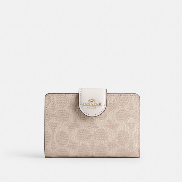 Coach Medium Corner Zip Wallet In Signature Canvas - Preorder