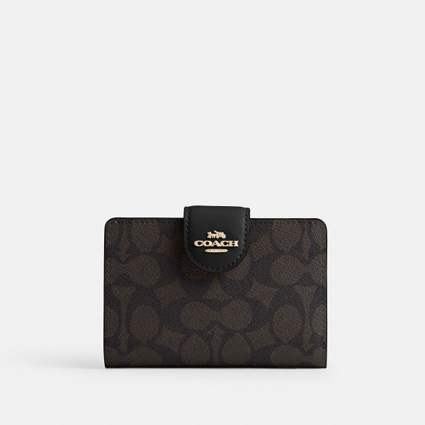 Coach Medium Corner Zip Wallet In Signature Canvas - Preorder