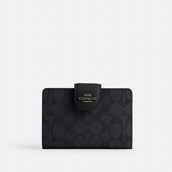 Coach Medium Corner Zip Wallet In Signature Canvas - Preorder