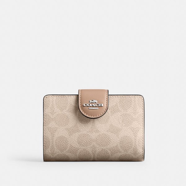Coach Medium Corner Zip Wallet In Signature Canvas - Preorder