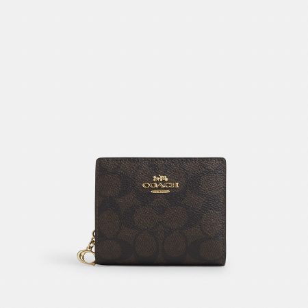 Coach Snap Wallet In Signature Canvas - Preorder