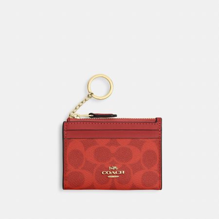 Coach Mini Skinny Id Case In Signature Canvas - Preorder