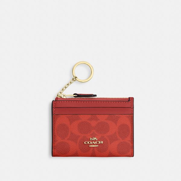 Coach Mini Skinny Id Case In Signature Canvas - Preorder