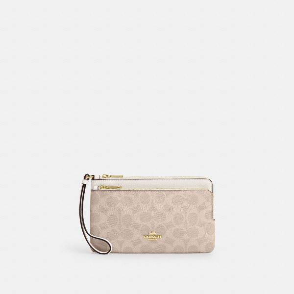 Coach Double Zip Wallet In Signature Canvas - Preorder