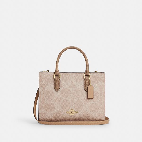 Coach Maggie Small Tote Bag In Blocked Signature Canvas - Preorder