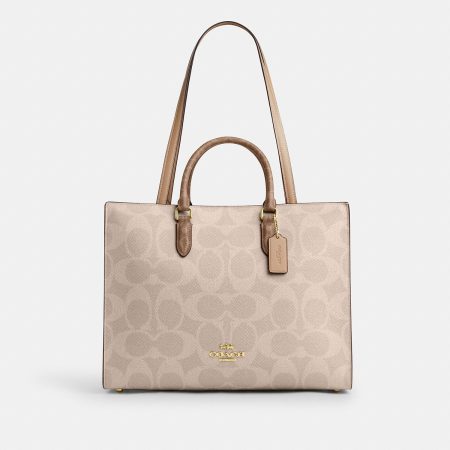 Coach Maggie Tote Bag In Blocked Signature Canvas - Preorder