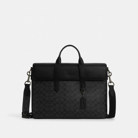Coach Sullivan Portfolio Brief In Signature Canvas - Preorder