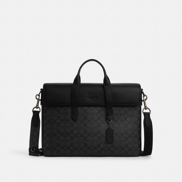 Coach Sullivan Portfolio Brief In Signature Canvas - Preorder