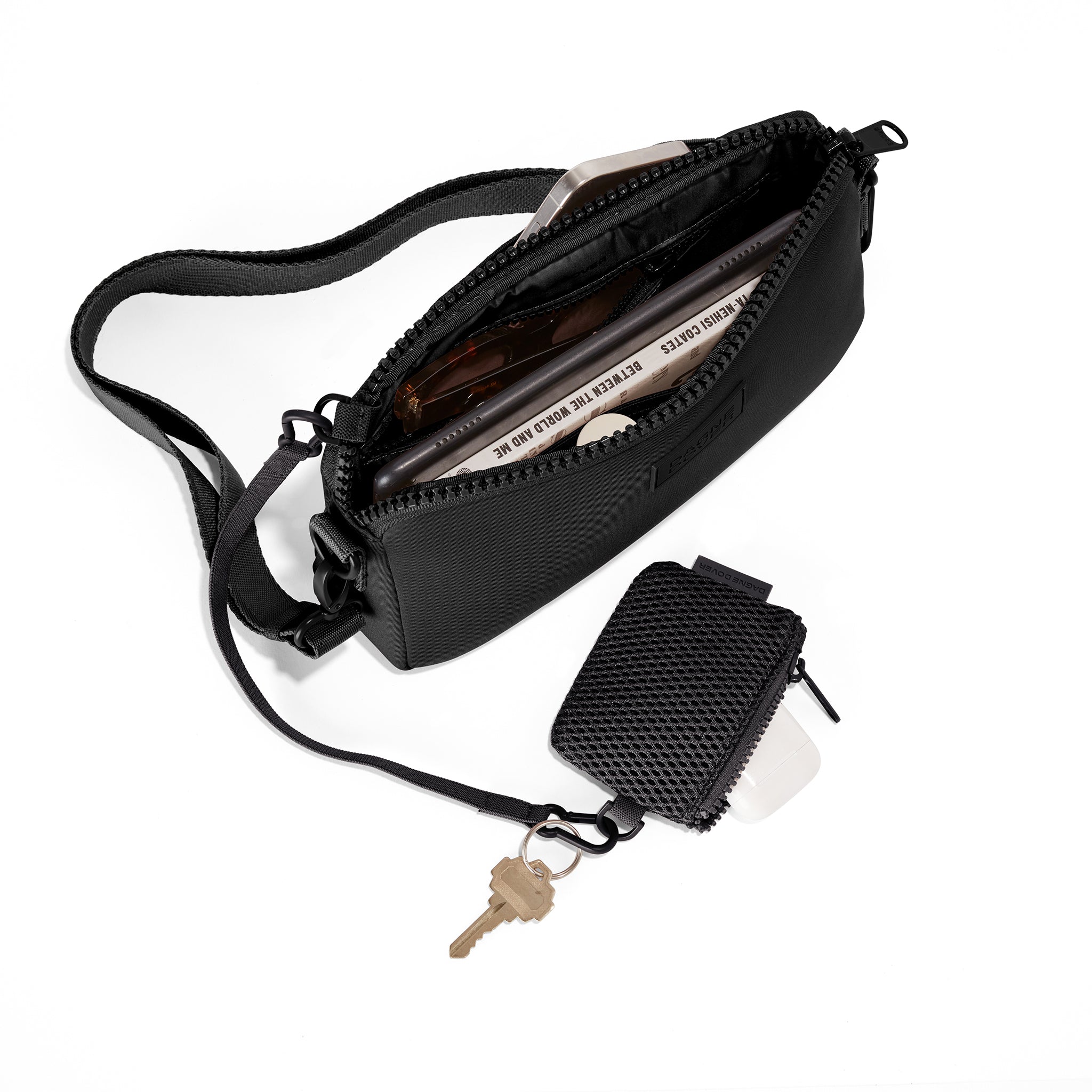 Dagne Dover Rue shoulder bag Onyx black neoprene 2026