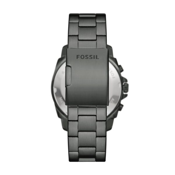 Fossil Privateer Chronograph Smoke Stainless Steel Watch bracelet clasp