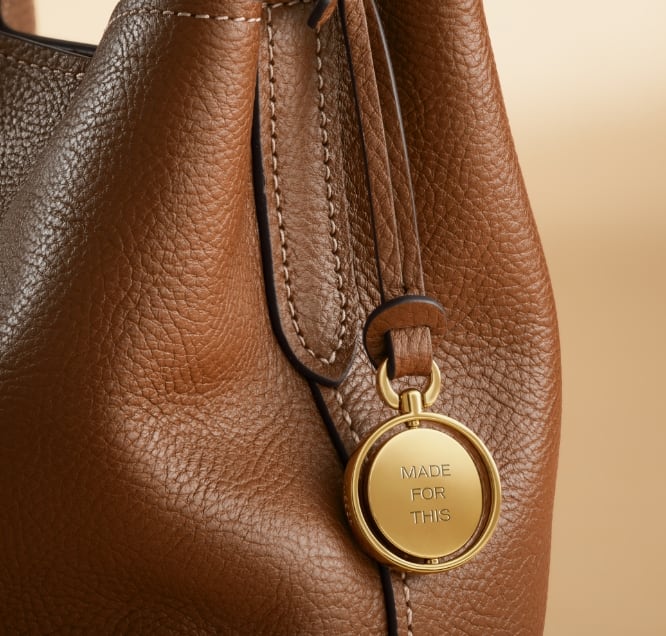 Fossil Kinley Bucket Bag black leather drawstring 2026