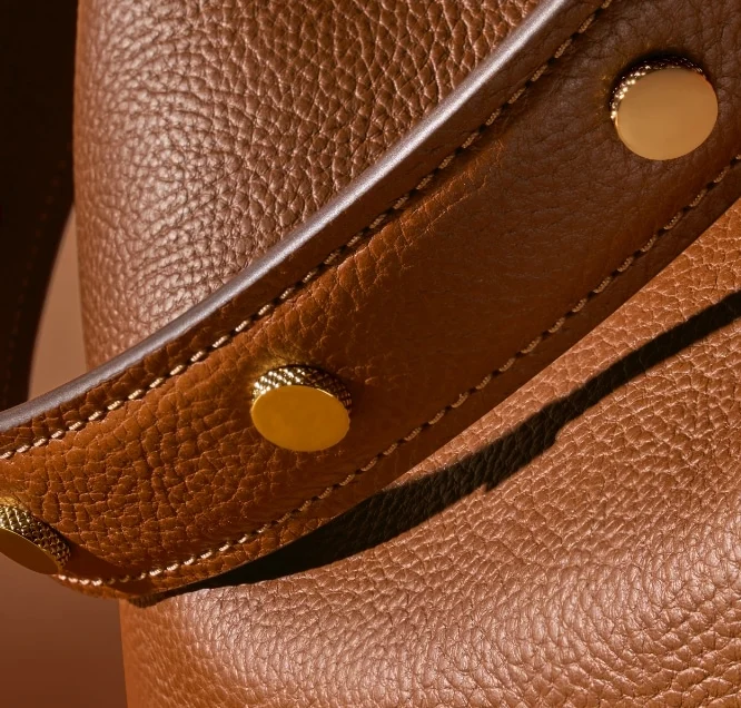 Fossil Rachel leather tote bag caramel tan gold hardware 2024