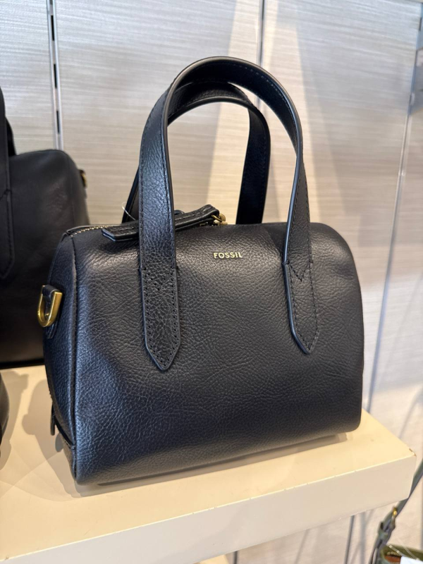 Fossil Sydney Mini Satchel SHB3117001 in Black photographed in store