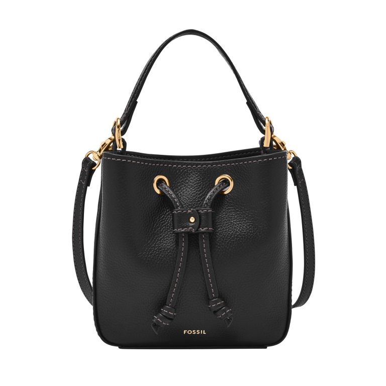 Fossil Tessa Small Bucket Crossbody Black - Ready Stock Malaysia