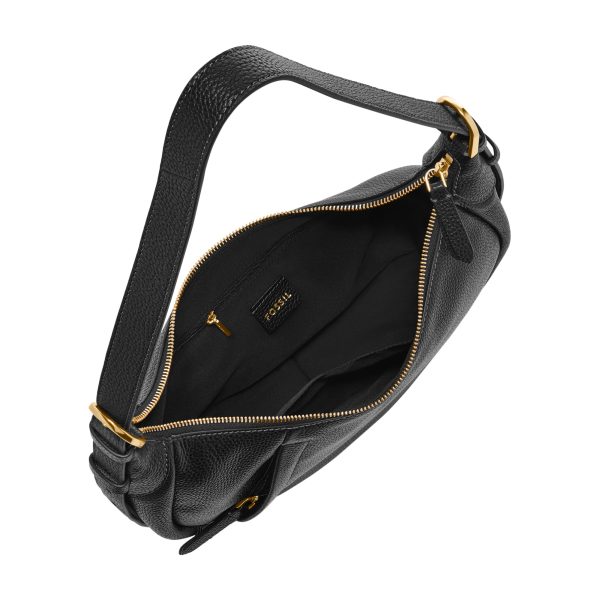 Fossil Sutton Crossbody in Black, interior view