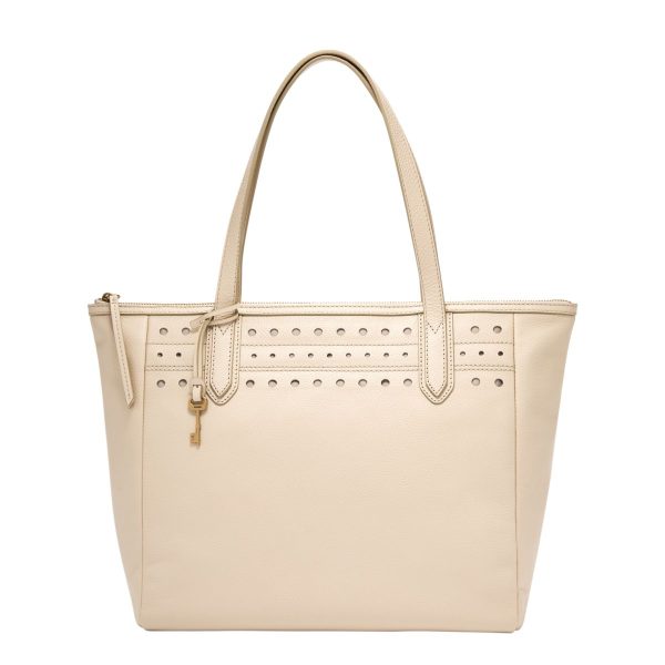Fossil Sydney Tote Cream | Authentic from USA outlet | Amaboxly Malaysia