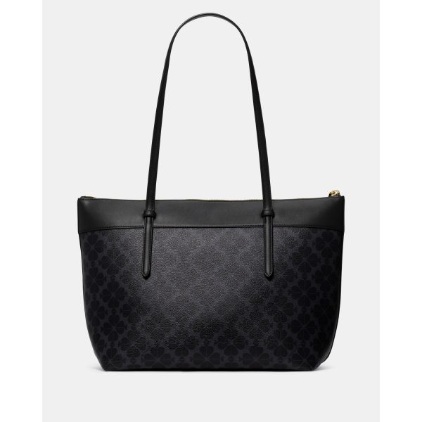 Kate Spade All Day Spade Flower Tote Bag Black back view