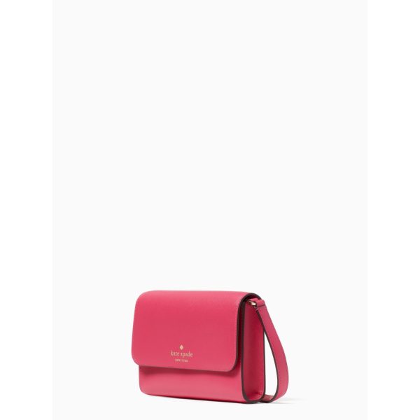 Kate Spade Brynn Small Flap Crossbody in Pink Ruby
