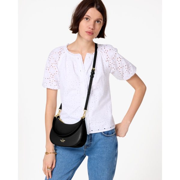 Kate Spade KK983 Paige Shoulder Bag in Black worn crossbody