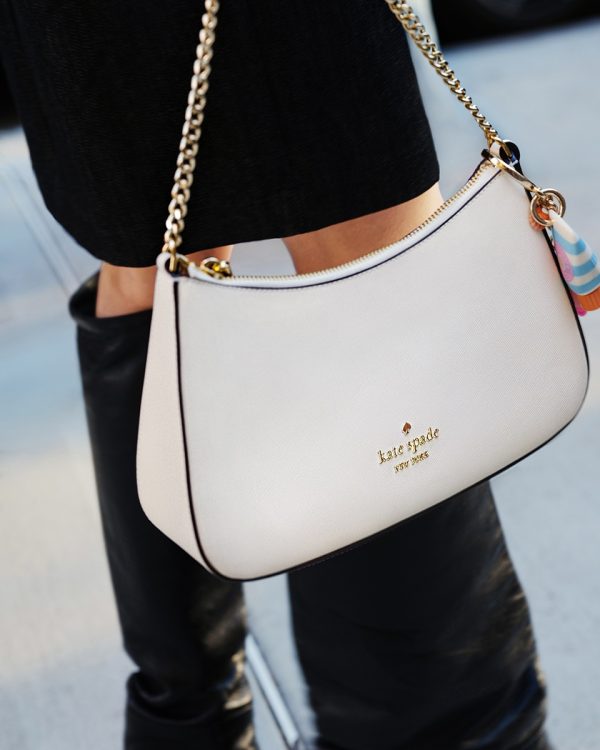 Kate Spade Margot KN249VKS Meringue bag, textured leather and hardware detail