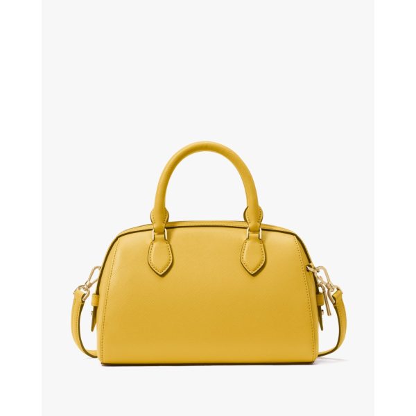 Kate Spade Madison Saffiano Leather Small Duffle Crossbody Daffodil back view