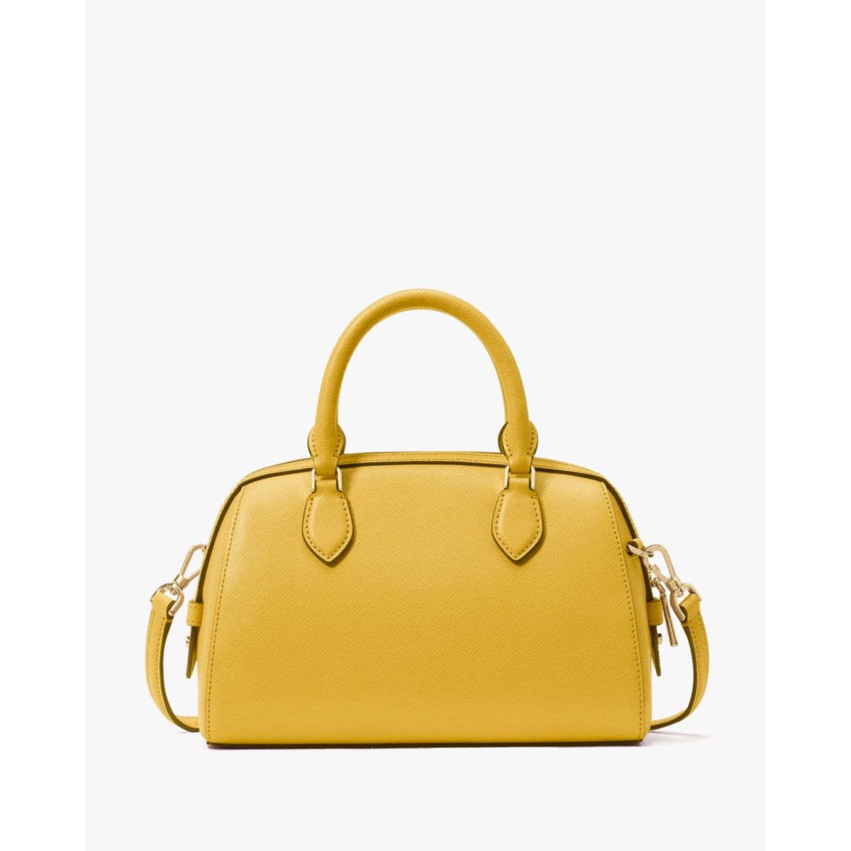 Kate Spade Madison Saffiano Leather Small Duffle Crossbody Daffodil back view