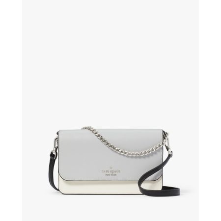 Kate Spade Madison Willow Mini Flap Crossbody in Platinum Grey Multi - Preorder