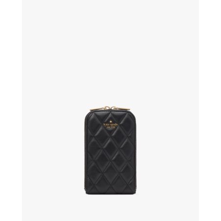 Kate Spade Carey Quilted North South Phone Crossbody in Black - Preorder