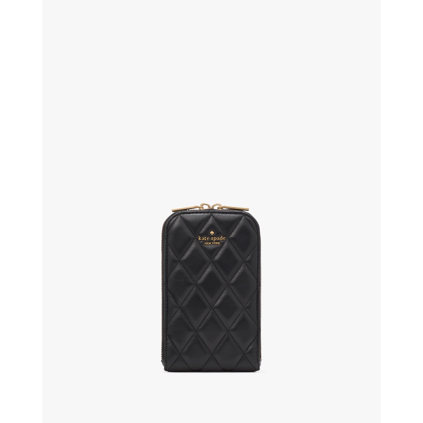 Kate Spade Carey Quilted North South Phone Crossbody in Black - Preorder