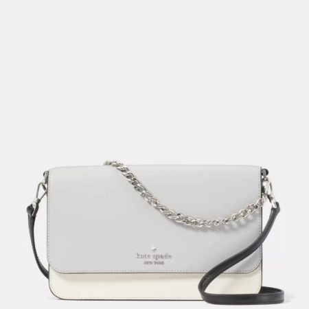 Kate Spade Madison Willow Convertible Crossbody Platinum Grey Multi - Preorder